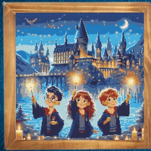 Wizard Cross Stitch Pattern, Magic Cross Stitch Pattern, Lumos Cross Stitch, Instant PDF Download