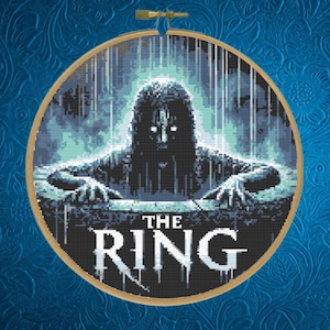 The Ring Cross Stitch Pattern, Horror Movie Cross stitch pattern, Instant Download