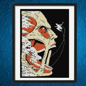 Atack on Titan Cross Stitch Pattern, Anime Cross Stitch Pattern, PDFInstant Download