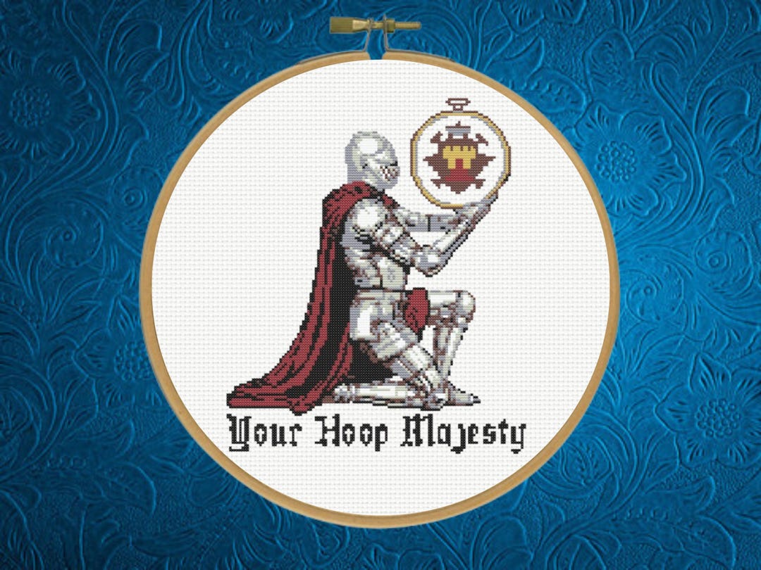 Your Hoop Majesty Cross Stitch Pattern, Knight Cross Pattern , Medieval ...