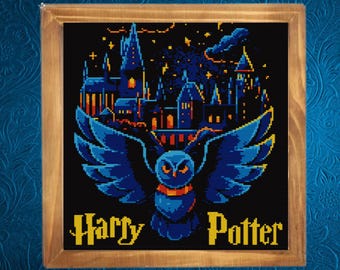 Wizard Cross Stitch Pattern, Magic Cross Stitch Pattern, Lumos Cross Stitch, Instant PDF Download