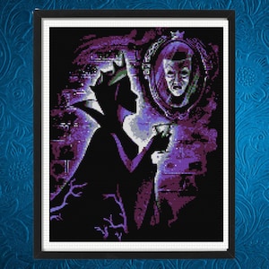 Evil Queen Cross Stitch Pattern, Villain Cross Stitch Pattern, Instant Download