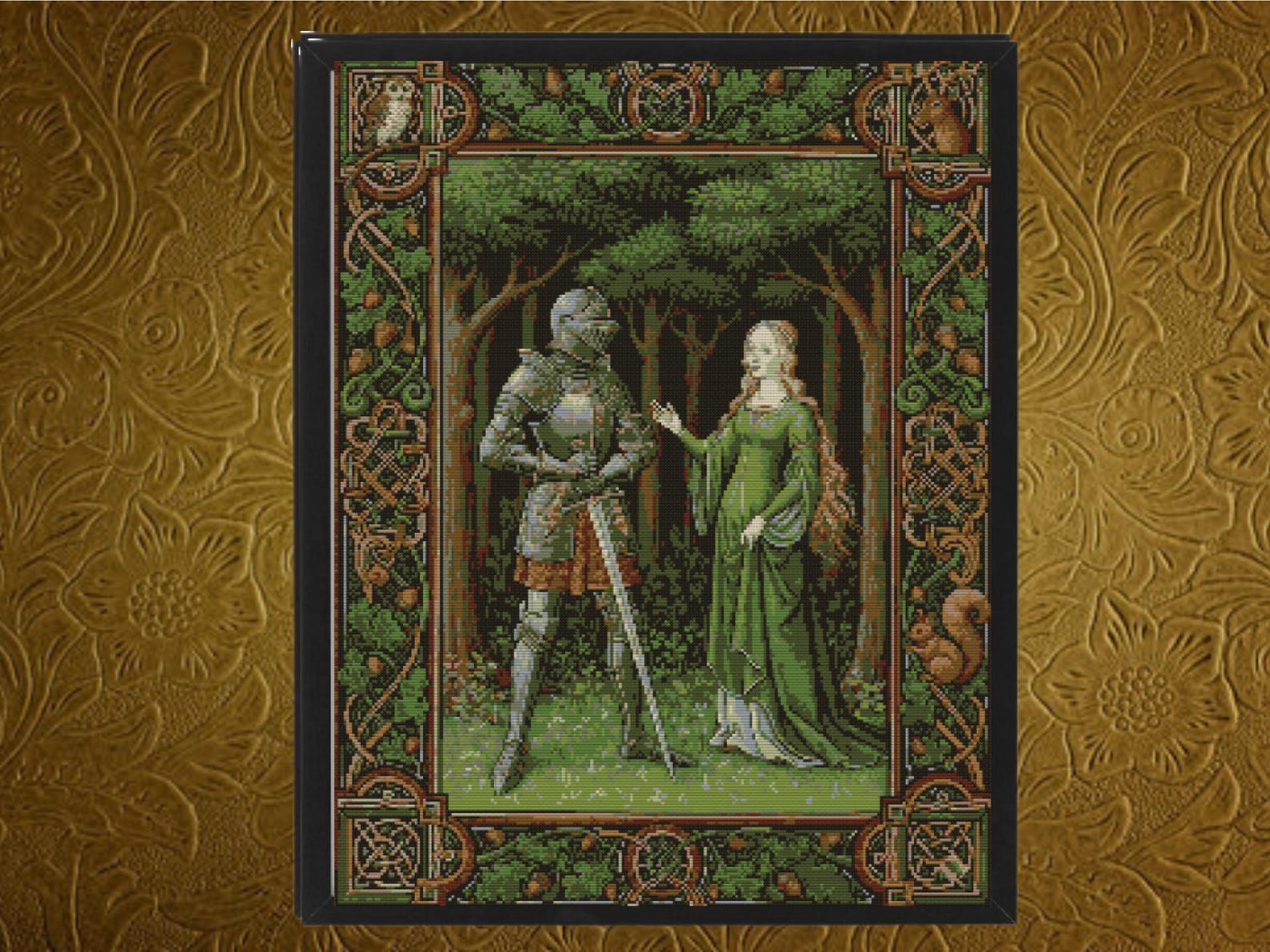 Medieval Cross Pattern , Queen and Knight Cross Stitch Pattern, Instant ...