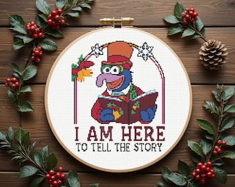 Muppet Cross Stitch Pattern, Christmas Carol Cross Stitch Pattern, Instant PDF Download