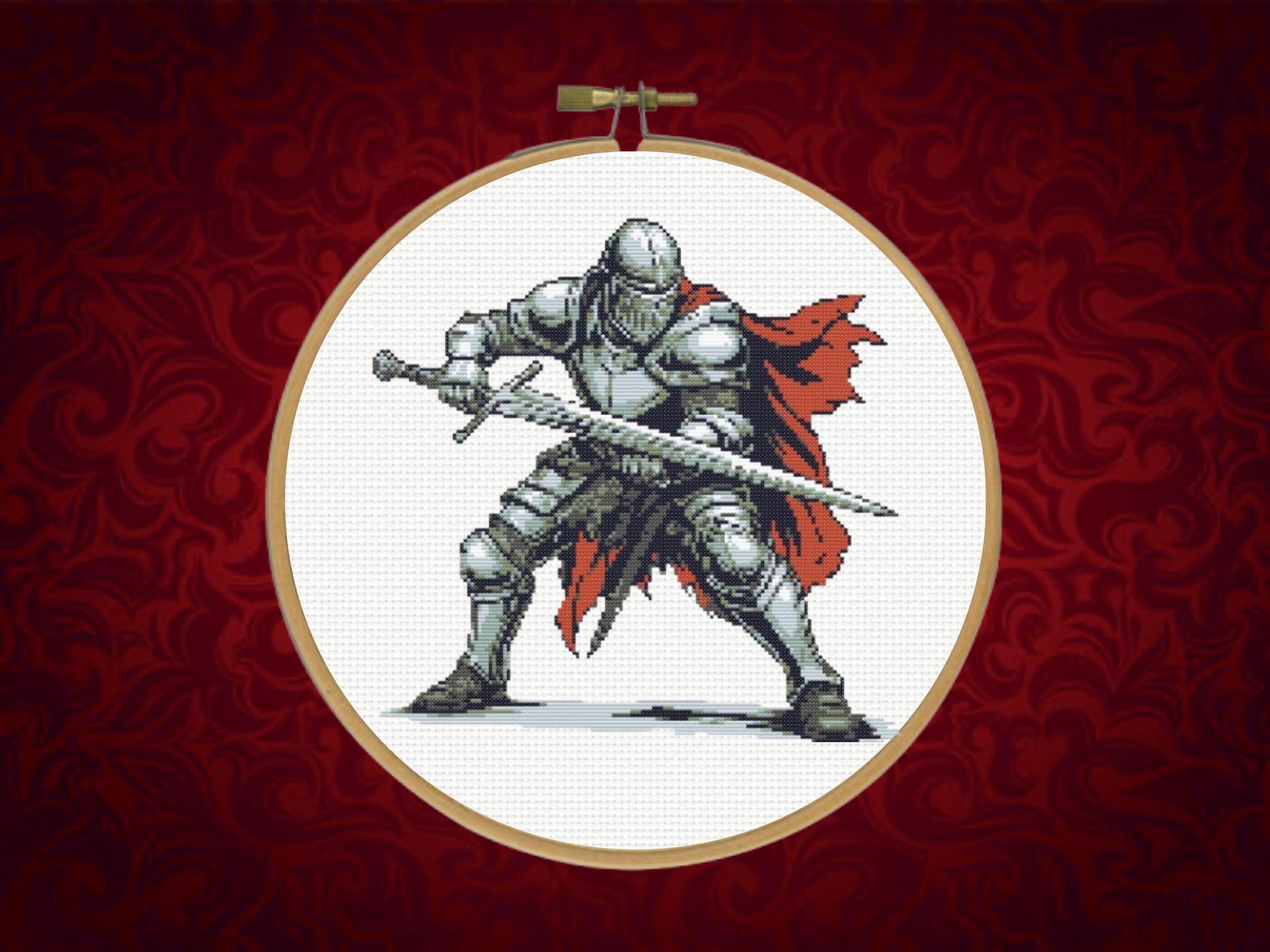 Medieval Cross Pattern, Knight Cross Stitch Pattern, Instant PDF ...