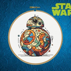 bb-8 Cross Stitch Pattern, Star Wars Cross Stitch Pattern, Instant Download