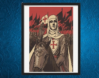 Baldwin IV Cross Stich Pattern, Knight Cross Pattern , Medieval Cross Stitch Pattern | instant pdf download
