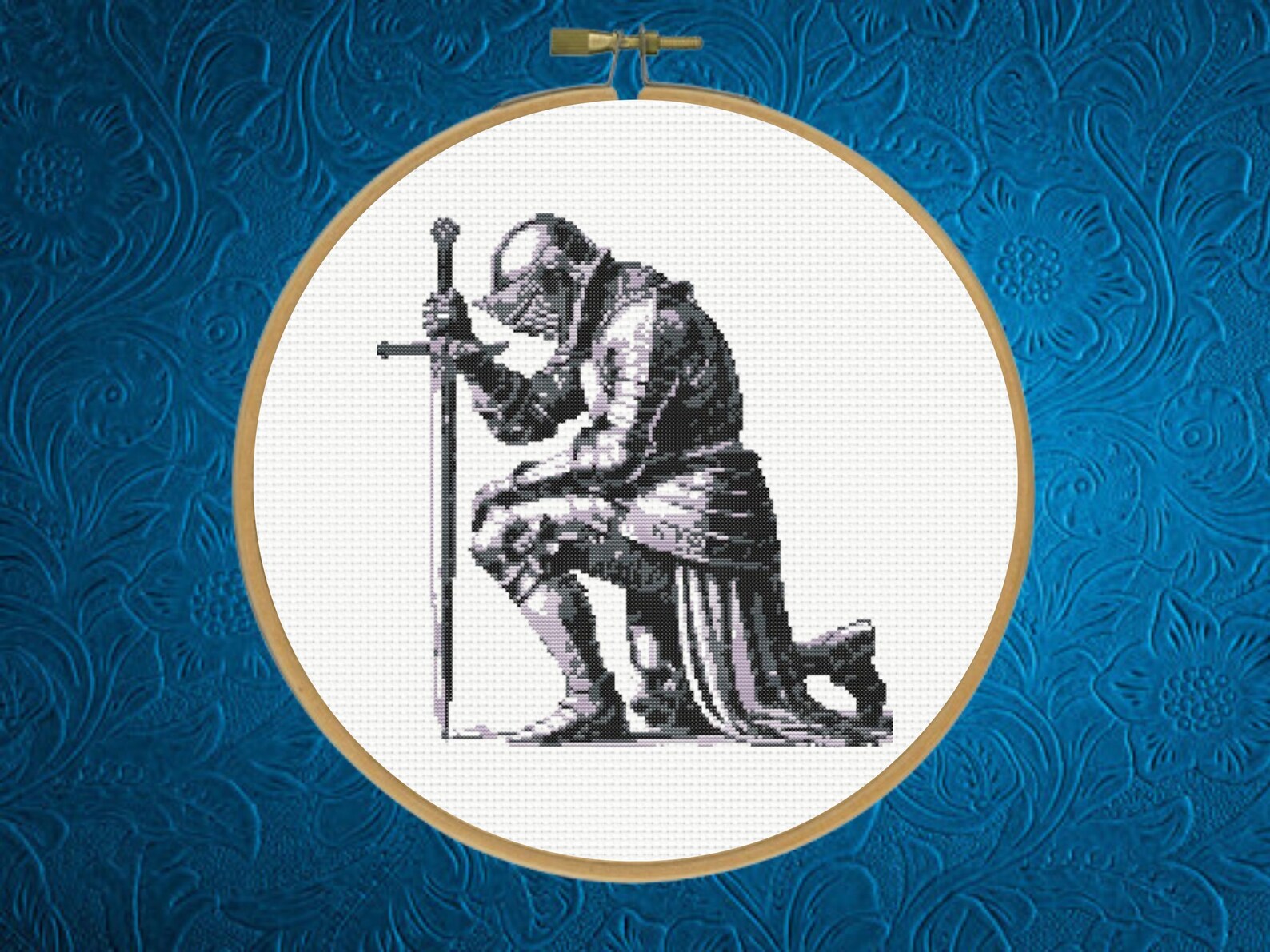 Knight Cross Pattern , Medieval Knight Cross Stitch Pattern | Armored ...