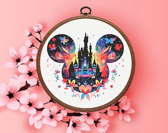 Castle Cross Stitch Pattern, Magical Castle Cross Stitch Pattern,  Instant Download