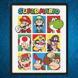 Mario Cross Stitch Pattern, Instant Download