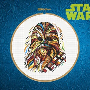Chewbacca Cross Stitch Pattern, Star Wars Cross Stitch Pattern, Instant Download