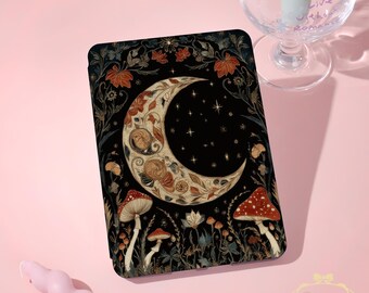 Whimsical Crescent Night kindle New Case For Colorsoft2024，Kindle 8/10-12th，Papewhte 10-12th 6-7"，KPW 5/6/7，Costom KPW6 Model with HandStrap