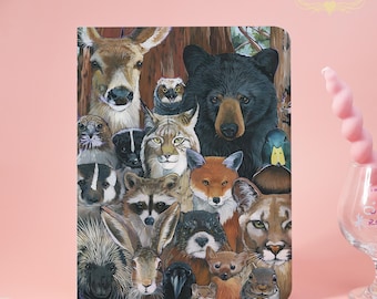 Wildlife Gathering iPad Case For iPadA16 2025，Air7-13" 11"，Air 5/6/7，Pro 2024/2022/2021，iPad 8/9/10，Mini5/6/7，Book&Flip Case With Pen Slot