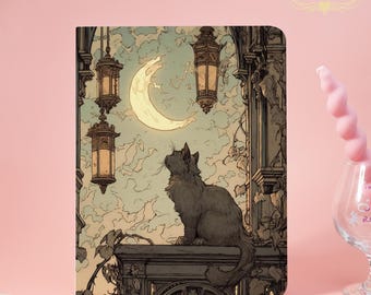 Gothic Cat Art iPad New Case For iPad A16 2025，Air7-13" 11"，Air 5/6/7，Pro 2024/2022/2021，iPad 8/9/10，Mini5/6/7，Book&Flip Case With Pen Slot