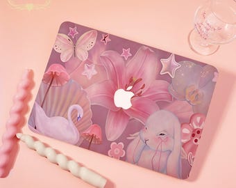 Lily Dream Mac Hard Matte MacBook 2025 NewCase For MacBook Pro16/15/14/13，Air15/13/11，Ret13/15，NoLogo/Logo，Clear/Printed Bottom