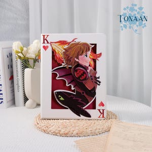 Étui pour iPad Dragon Rider Card pour iPad A16-11" 2025, personnalisé Air 7/6/5ème, Pro 2024/22/21/20ème, Mini 7/6/5, Book ＆ Etui à rabat avec fente pour stylo