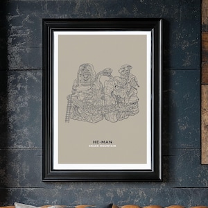 He-Man Snake Mountain Modern Design Poster