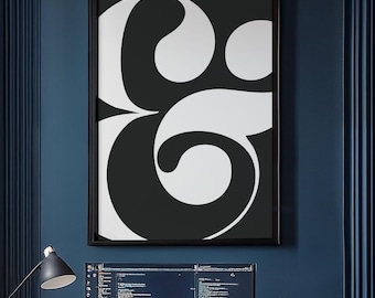 Ampersand typography Modern Design Poster