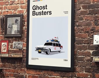 GhostBusters Ecto 1 Modern Design Poster