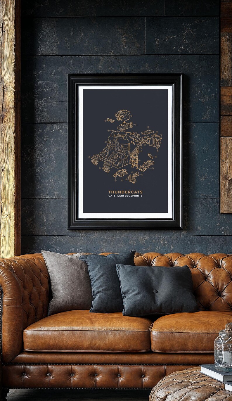 Lair Blueprint Thundercats Cats' Lair Modern Design Poster - Etsy