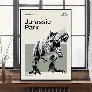 Jurassic Park T-Rex Modern Design Poster