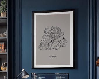 He-Man Battle Ram Modern Design Poster