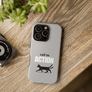 Playful Cat Phone Case, Cute Magnetic Tough Case, Pet Lover Gift, Unique Cat Phone Cover, Fun Phone Accessory, Colorful Cat Case