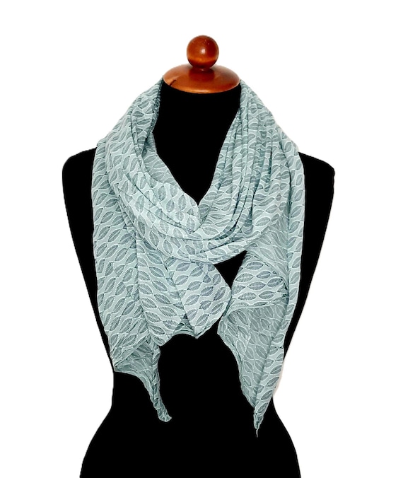 Cotton Silk Scarves Wave Pattern (5 Colors)