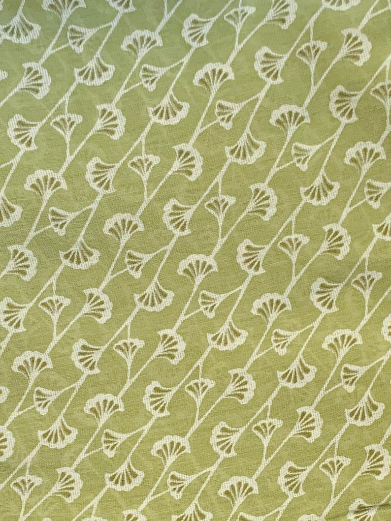 Baumwollseidentücher Gingkoblatt Motiv 14 Farben Kiwi