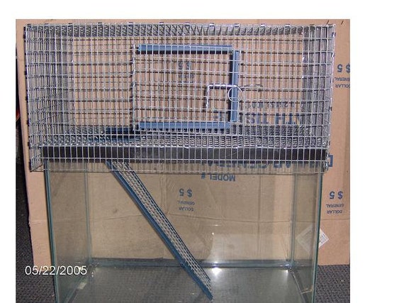 11 Wide X 20.5 Long X 8 Tall 10 Gallon 1 Story Aquarium Tank Topper Cage  Front Door Hamster Gerbil Rat 