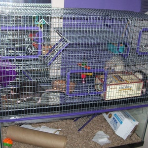 thumbnail image 2 of Mcage 3-Tier Metal Cage For Hamster, Rat, Gerbil – Small Pet Critter Home, Black 2 of 3