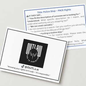 Baraja de Justicia: Conoce tus derechos / Cartas de guion legal
