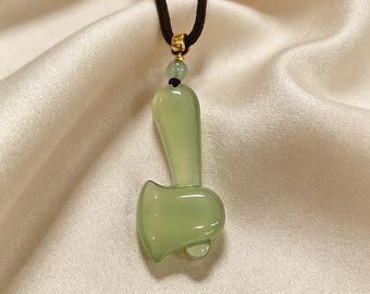 Xiuyu Jade Axe Pendant - 17.53g Natural Serpentine Jade, Traditional Protective Charm, Feng Shui Blessing