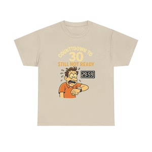 Almost 30 T-shirt - Fun Humorous Birthday Gift Idea for Men, Unique Cotton
