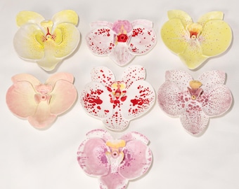 Handgemachte Keramik Orchidee Räucherstäbchen Halter Bunt Blume Ring Teller Zen-Garten Dekor Meditation Altar Prop Yoga Studio Geschenk Mindfulness Art