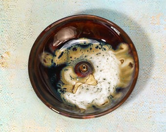 Vintage Brown Ceramic Incense Burner Speckled Earthy Altar Ash Catcher Celestial Witchy Room Decor Stoneware Meditation Tray Gift For Men
