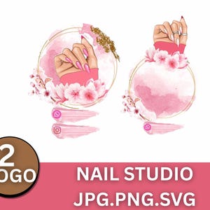 Nails Logo\ DIY Logo Design Template\ Nail Logo\ Nail Technician Logo\ Makeup Artist Logo\ Nail Polish Logo\ Premade Editable Business Logo