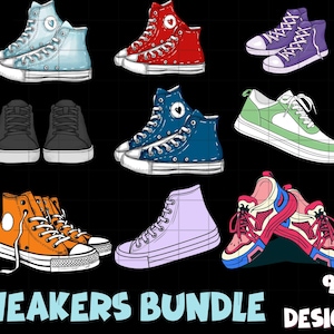 Sneaker Svg Bundle\ Sneakers Svg\ Running Shoes\ Sneaker Clipar\ Png for Sublimation\ Basketball Shoes Svg Files for Cricut\ Silhouette