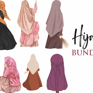 Hijabi Back View Muslim Girl PNG\ Muslim Woman\ Abaya Dress\ Islamic Digital Stickers PNG Muslimah Back View | Hijab Woman PNG Muslim