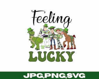 Toy Story St Patrick's Day PNG | Lucky Cartoon Clipart (Digital Download)