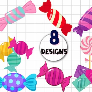 Candy Svg Bundle\ Candy Party Svg\ Candy Svg\ Lollipop Svg\ Sweets Svg\ Candy Cane Svg\ Lollipop Cut File\ Instant Download