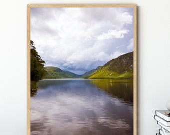 Irish Landscape Photography Print, Stormy Mountain Lake, Tir na nOg