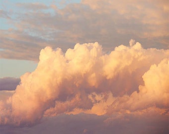 Cloud Photograph, Modern, Abstract Evening Sky, Sunset, Nature, Heavenly - Cloudburst