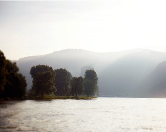 Travel Photography, European Rivers, Sunrise, Neutral Autumn Colors, Mist, Home Decor - Messing About In Boats