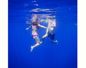 Ocean photography Summer Amalfi Coast Capri Azure Indigo Ink Blue Royal Blue Cobalt Magenta - Rolling In The Deep
