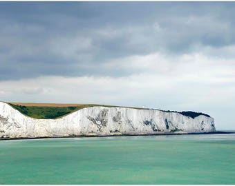 Modern Decor, Abstract, Dover Coast, White Cliffs, Ocean, Seascape, Sea Green, Emerald - The White Cliffs of Dover