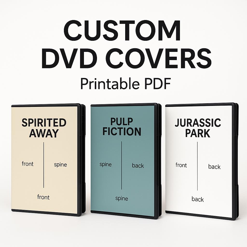 Custom Dvd Insert Custom Movie DVD Cover, Printable Movie Insert (PDF Digital Download ...