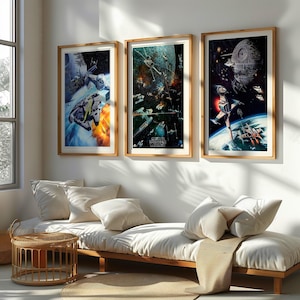 Star Wars Drucke Set: Vintage Sci-Fi Wandkunst (Digitaler Download)