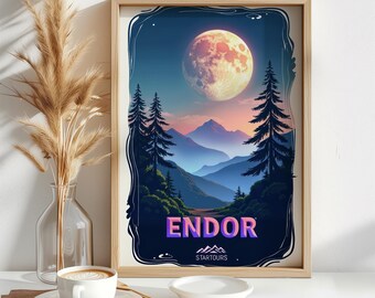 Endor Star Wars Poster: Ewok Forest Art (18x24 inch Digital Download)