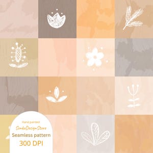 Boho Floral Patchwork Pattern: Seamless Digital Paper (JPG Download